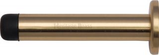 V1192 76-PB Heritage Brass Projection Door Stop 76mm  &lpar;87mm projection inc buffer&rpar; Polished Brass Finish