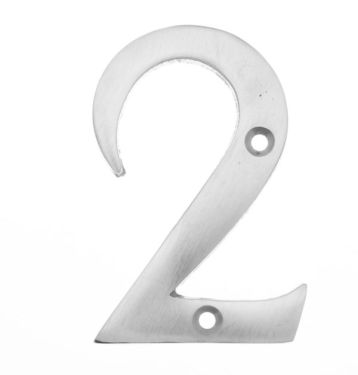 Click Here To Enlarge This Photo Of Eclipse 37837 Satin Chrome 76mm Victorian Pattern Face Fix Numeral 2