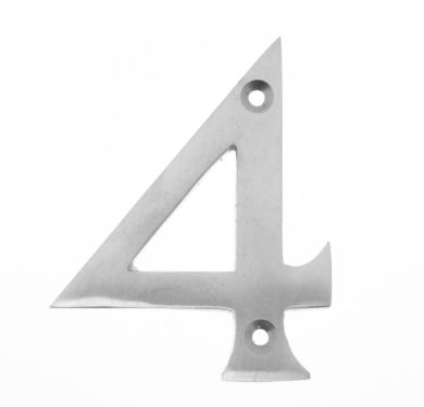 Click Here To Enlarge This Photo Of Eclipse 37839 Satin Chrome 76mm Victorian Pattern Face Fix Numeral 4