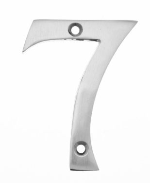 Click Here To Enlarge This Photo Of Eclipse 37842 Satin Chrome 76mm Victorian Pattern Face Fix Numeral 7
