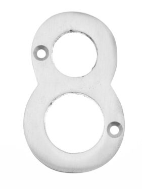 Click Here To Enlarge This Photo Of Eclipse 37843 Satin Chrome 76mm Victorian Pattern Face Fix Numeral 8