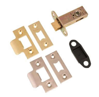 Click Here To Enlarge This Photo Of Eclipse 70279 63mm Heavy Sprung Tubular Latch - Polished Brass&sol;Satin Chrome