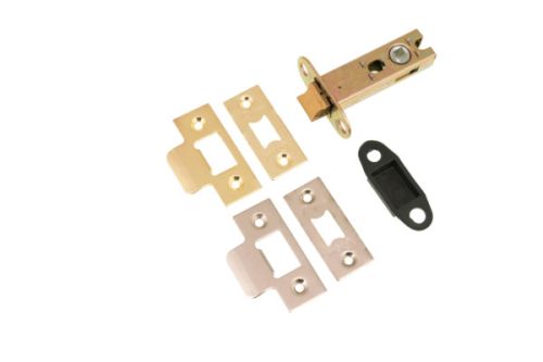 Click Here To Enlarge This Photo Of Eclipse 70280 76mm Heavy Sprung Tubular Latch - Polished Brass&sol;Satin Chrome