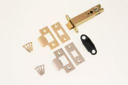 Eclipse 70281 102mm Heavy Sprung Tubular Latch - Polished Brass&sol;Satin Chrome