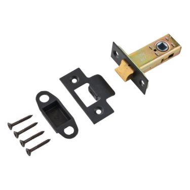 Click Here To Enlarge This Photo Of Eclipse 71514 63mm Bolt Through Heavy Duty CE Fire Rated Tubular Mortice Latch - Matt Black