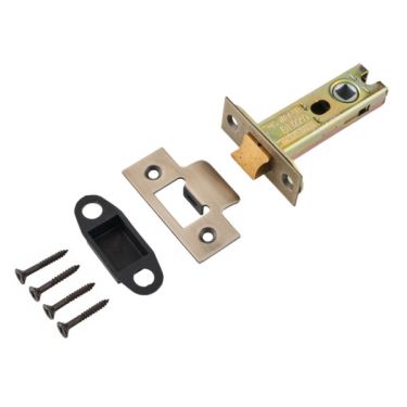 Click Here To Enlarge This Photo Of Eclipse 71535 76mm Bolt Through Heavy Duty CE Fire Rated Tubular Mortice Latch - Matt Antique Brass