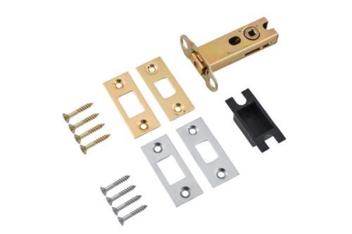Click Here To Enlarge This Photo Of Eclipse 70284 76mm Heavy Duty Tubular Mortice Deadbolt - Polished Brass&sol;Satin Chrome