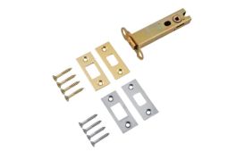 Eclipse 70285 102mm Heavy Duty Tubular Mortice Deadbolt - Polished Brass&sol;Satin Chrome