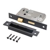Eclipse 71512 63mm CE Fire Rated Mortice Bathroom Lock - Matt Black