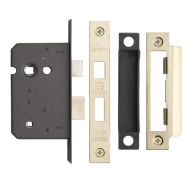Eclipse 71020 76mm CE Fire Rated Mortice Bathroom Lock - Polished Brass