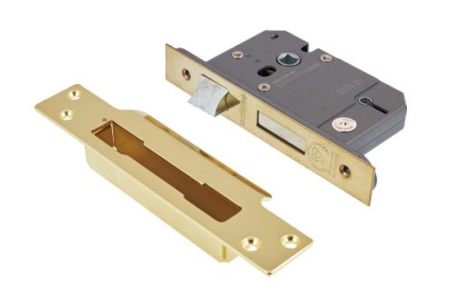 Click Here To Enlarge This Photo Of Eclipse 70060 63mm Heavy Duty 5 Lever Mortice Sashlock &lpar;BS3621&rpar; - Polished Brass