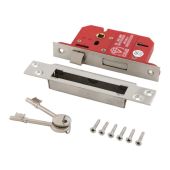 Eclipse 70061 63mm Heavy Duty 5 Lever Mortice Sashlock &lpar;BS3621&rpar; - Satin Chrome