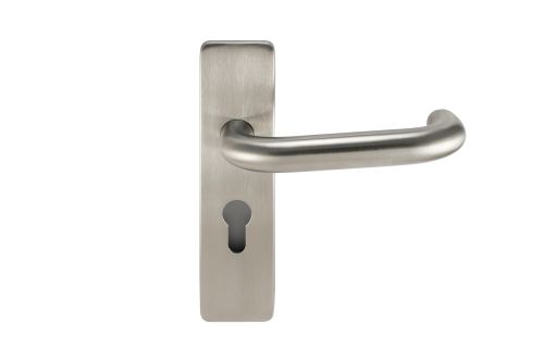 Click Here To Enlarge This Photo Of Eclipse 34683 Satin Stainless Steel 19mm Safety Lever Euro Profile Set &lpar;47&period;5mm c&sol;c&rpar;