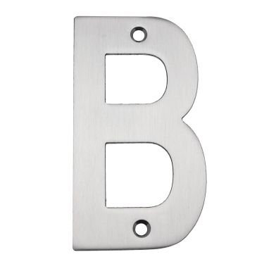 Click Here To Enlarge This Photo Of Eclipse 34732 Satin Stainless Steel &lpar;G304&rpar; 102mm Face Fix Letter B