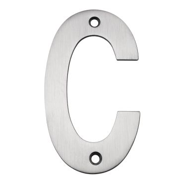 Click Here To Enlarge This Photo Of Eclipse 34733 Satin Stainless Steel &lpar;G304&rpar; 102mm Face Fix Letter C