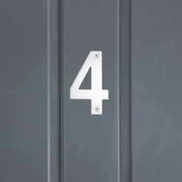 Click Here To Enlarge This Photo Of Eclipse 34774 Polished Stainless Steel &lpar;G304&rpar; 102mm Face Fix Numeral 4