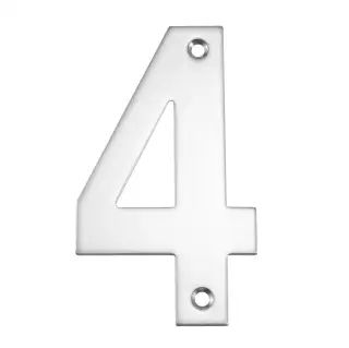 Eclipse 34774 Polished Stainless Steel &lpar;G304&rpar; 102mm Face Fix Numeral 4