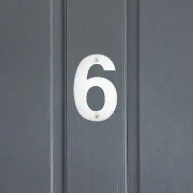 Click Here To Enlarge This Photo Of Eclipse 34776 Polished Stainless Steel &lpar;G304&rpar; 102mm Face Fix Numeral 6