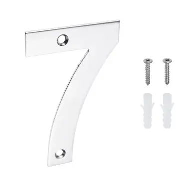 Click Here To Enlarge This Photo Of Eclipse 34777 Polished Stainless Steel &lpar;G304&rpar; 102mm Face Fix Numeral 7