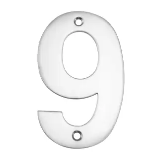Eclipse 34779 Polished Stainless Steel &lpar;G304&rpar; 102mm Face Fix Numeral 9