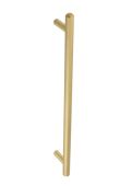 BUR1000SBFF Frelan Hardware Burlington Belgrave Pull Handle 425 x 20mm Face Fix Satin Brass