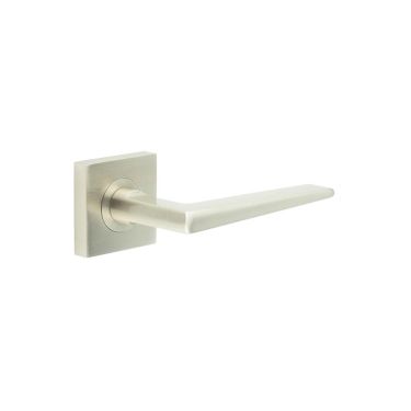 Click Here To Enlarge This Photo Of BUR10KIT318 Frelan Hardware Burlington Mayfair Door Handles on Square Plain Rose Satin Nickel