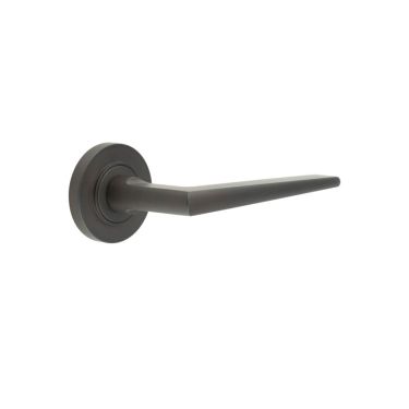 Click Here To Enlarge This Photo Of BUR10KIT79 Frelan Hardware Burlington Mayfair Door Handles on Plain Rose Dark Bronze