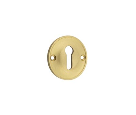 Click Here To Enlarge This Photo Of BUR121SB Frelan Hardware Burlington 40mm Standard Keyway Escutcheon 40mm Satin Brass