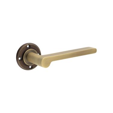 Click Here To Enlarge This Photo Of BUR15AB Frelan Hardware Burlington Fitzrovia Door Handles &lpar;No Outer Rose&rpar; Antique Brass