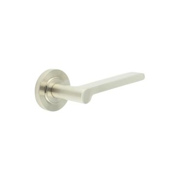 Click Here To Enlarge This Photo Of BUR15KIT313 Frelan Hardware Burlington Fitzrovia Door Handles on Plain Rose Satin Nickel