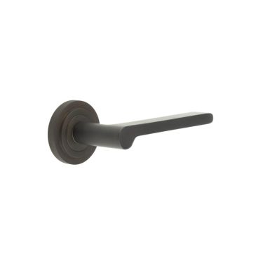 Click Here To Enlarge This Photo Of BUR15KIT81 Frelan Hardware Burlington Fitzrovia Door Handles on Stepped Rose Dark Bronze