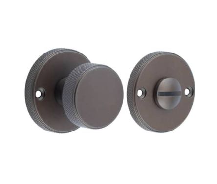 Click Here To Enlarge This Photo Of BUR180DB Frelan Hardware Burlington Westbourne Knurled Turn & Release Dark Bronze