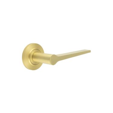 Click Here To Enlarge This Photo Of BUR20KIT236 Frelan Hardware Burlington Knightsbridge Door Handles on Chamfered Rose Satin Brass