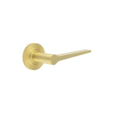 Click Here To Enlarge This Photo Of BUR20KIT239 Frelan Hardware Burlington Knightsbridge Door Handles on Knurled Rose Satin Brass