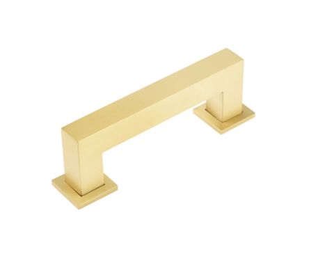 Click Here To Enlarge This Photo Of BUR210SB Frelan Hardware Burlington Trafalgar Square Cabinet Handle 96mm Satin Brass