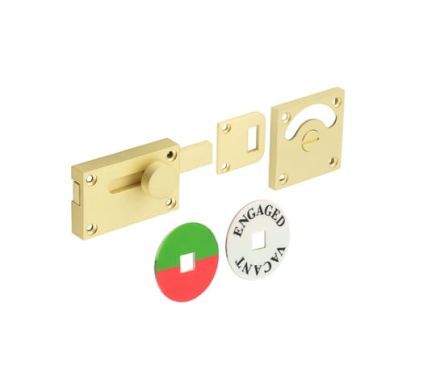 Click Here To Enlarge This Photo Of BUR2552SB Frelan Hardware Burlington Indicator Lock Satin Brass