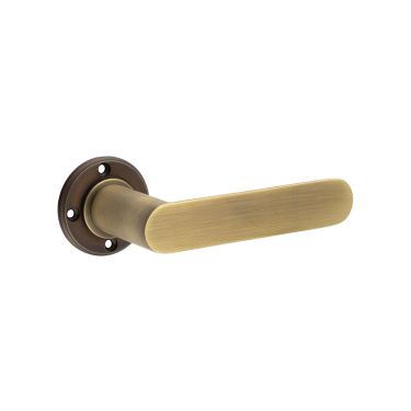 Click Here To Enlarge This Photo Of BUR25AB Frelan Hardware Burlington Kensington Door Handles &lpar;No Outer Rose&rpar; Antique Brass
