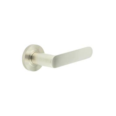 Click Here To Enlarge This Photo Of BUR25KIT317 Frelan Hardware Burlington Kensington Door Handles on Knurled Rose Satin Nickel