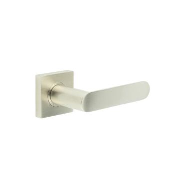 Click Here To Enlarge This Photo Of BUR25KIT318 Frelan Hardware Burlington Kensington Door Handles on Square Plain Rose Satin Nickel