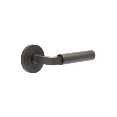 Click Here To Enlarge This Photo Of BUR30KIT79 Frelan Hardware Burlington Westminster Door Handles on Plain Rose Dark Bronze