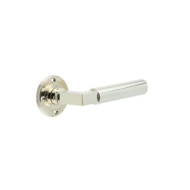 Click Here To Enlarge This Photo Of BUR30PN Frelan Hardware Burlington Westminster Door Handles &lpar;No Outer Rose&rpar; Polished Nickel