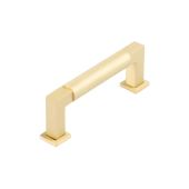 BUR310SB Frelan Hardware Burlington Westminster Round Cabinet Handle 96mm Satin Brass