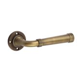 BUR35AB Frelan Hardware Burlington Highgate Door Handles &lpar;No Outer Rose&rpar; Antique Brass