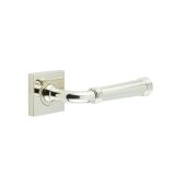 BUR35KIT162 Frelan Hardware Burlington Highgate Door Handles on Square Plain Rose Polished Nickel