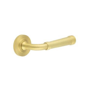 Click Here To Enlarge This Photo Of BUR35KIT239 Frelan Hardware Burlington Highgate Door Handles on Knurled Rose Satin Brass