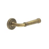 BUR35KIT3 Frelan Hardware Burlington Highgate Door Handles on Stepped Rose Antique Brass