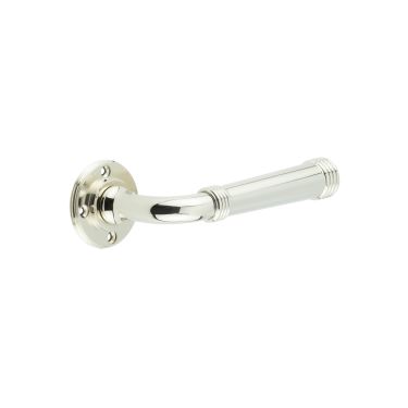 Click Here To Enlarge This Photo Of BUR35PN Frelan Hardware Burlington Highgate Door Handles &lpar;No Outer Rose&rpar; Polished Nickel