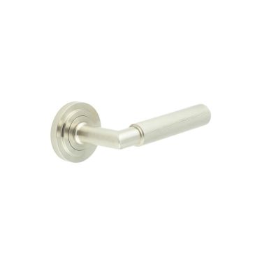 Click Here To Enlarge This Photo Of BUR40KIT315 Frelan Hardware Burlington Piccadilly Door Handles on Stepped Rose Satin Nickel