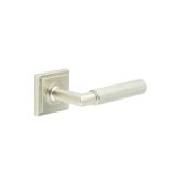 BUR40KIT319 Frelan Hardware Burlington Piccadilly Door Handles on Square Stepped Satin Nickel
