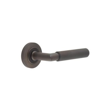 Click Here To Enlarge This Photo Of BUR40KIT80 Frelan Hardware Burlington Piccadilly Door Handles on Chamfered Rose Dark Bronze